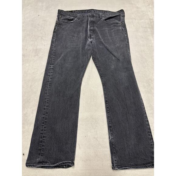 Levis Jeans Mens 38x29 Black Straight Leg 5-Pocket Red Tab Denim Faded Charcoal - Picture 1 of 8
